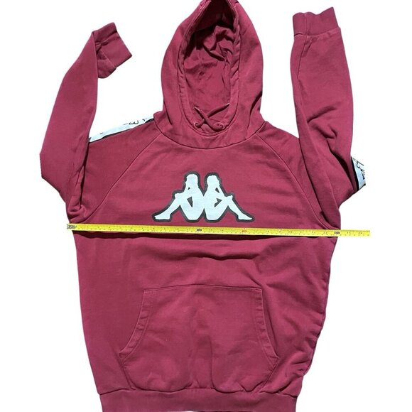 Kappa Hoodie Sweatshirt Mens XL Burgundy Graphic Pullover Long Sleeve Casual - Picture 4 of 11